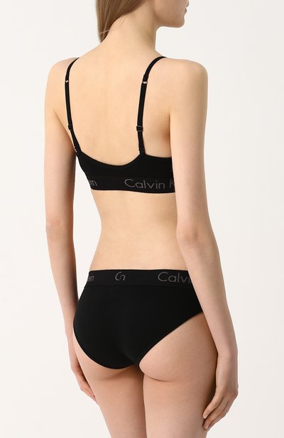 Хлопковые трусы-слипы CALVIN KLEIN черного цвета по цене 2270 руб., арт. QF4510E, фото 3 Хлопковые трусы-слипы CALVIN KLEIN, арт. QF4510E, фото 3