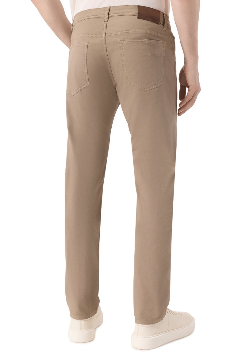 Мужские джинсы CORNELIANI бежевого цвета, арт. 254JL2-2520128 | Фото 4 (Материал внешний: Хлопок, Деним; Длина (брюки, джинсы): Стандартные; Кросс-КТ: Деним; Силуэт М (брюки): Прямые; Стили: Повседневный; Автоматизация ТО: Проставлено; Автоматизация состава: Проставлено; Детали: Без декора)