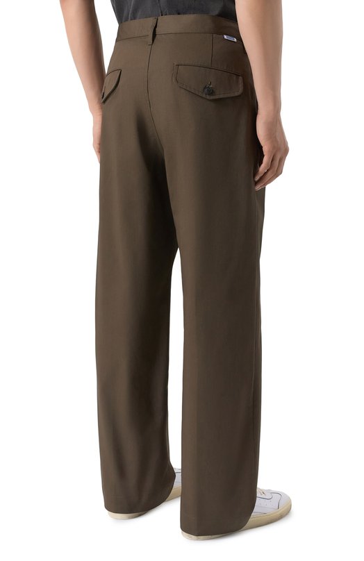 Хлопковые брюки HUGO Blue 50544758 Коричневый  50544758 Фото 4