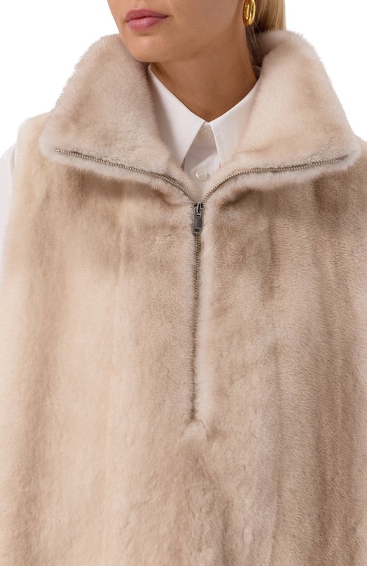 Жилет из норки MVST M012/MINK LVD Бежевый  M012/MINK LVD Фото 5