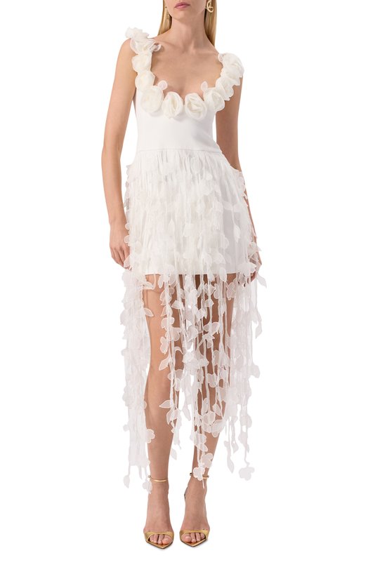 Платье из вискозы Giambattista Valli 25SSSVTE5032/91GDM Кремовый  25SSSVTE5032/91GDM Фото 2
