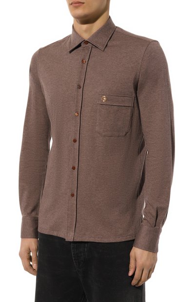 Рубашка из хлопка и кашемира STEFANO RICCI, арт. CJ007115/TE2603, фото 3