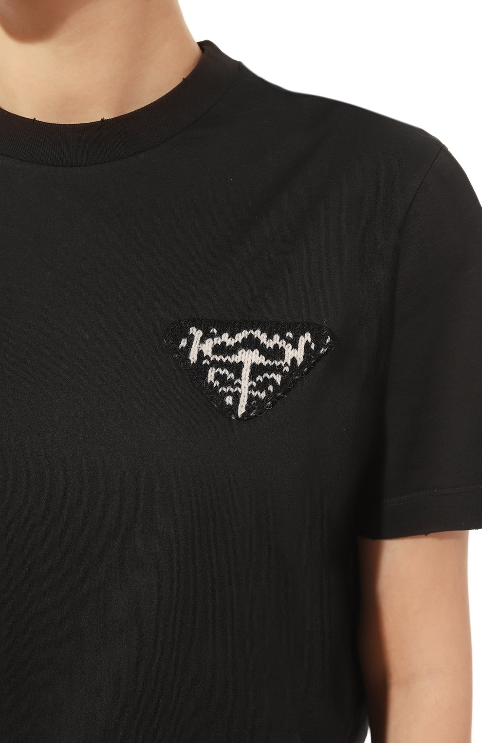 Хлопковая футболка PRADA, арт. 35838-1ZPM-F0632-161, фото 5