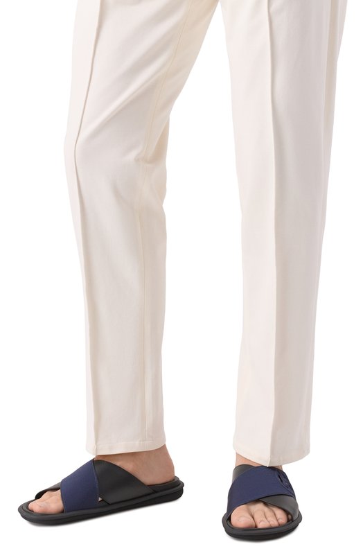 Кожаные шлепанцы Giorgio Armani X2P096/XR382 Синий  X2P096/XR382 Фото 2