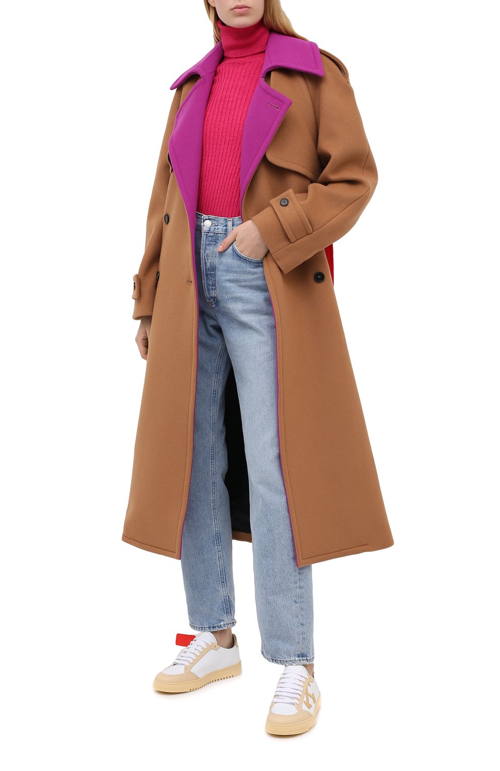 Шерстяное пальто MSGM коричневого цвета по цене 89950 руб., арт. 2941MDC20Y 207521, фото 2 Шерстяное пальто MSGM, арт. 2941MDC20Y 207521, фото 2