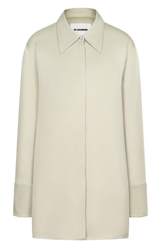 Атласная рубашка Jil Sander J02DL0284/J76018 Зелёный J02DL0284/J76018