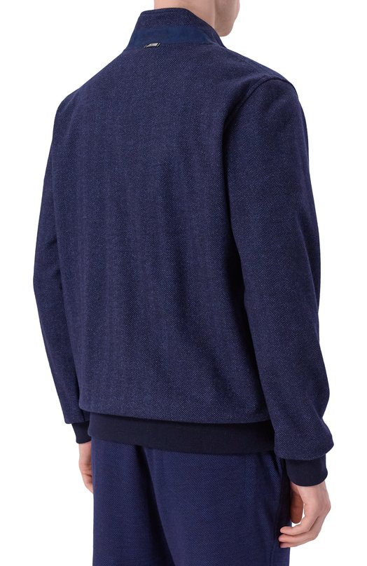 Толстовка из шерсти и хлопка Capobianco 19M454.SP00. Синий  19M454.SP00. Фото 4