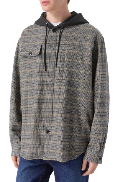 Рубашка из хлопка и шерсти UNDERCOVER, арт. UP2E4407-1, фото 3