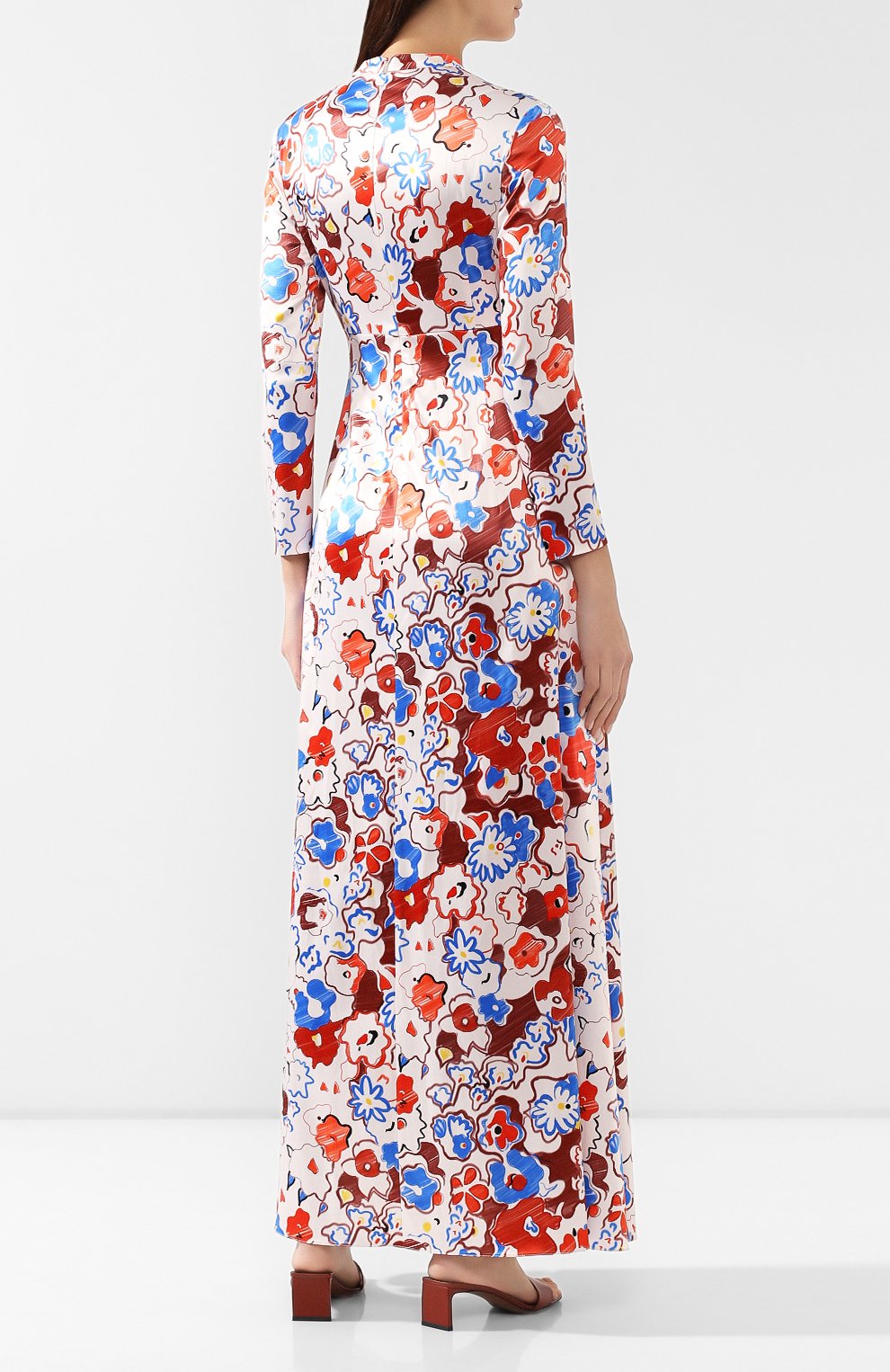 Платье с принтом VIKA GAZINSKAYA разноцветного цвета по цене 64070 руб., арт. FW19-1364, фото 4 Платье с принтом VIKA GAZINSKAYA, арт. FW19-1364, фото 4