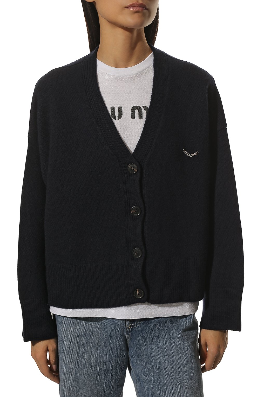 Кашемировый кардиган MIU MIU, арт. MMF449-1RZ1-F0008, фото 3