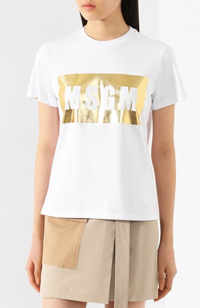 Хлопковая футболка MSGM, арт. 2841MDM95 207298, фото 3