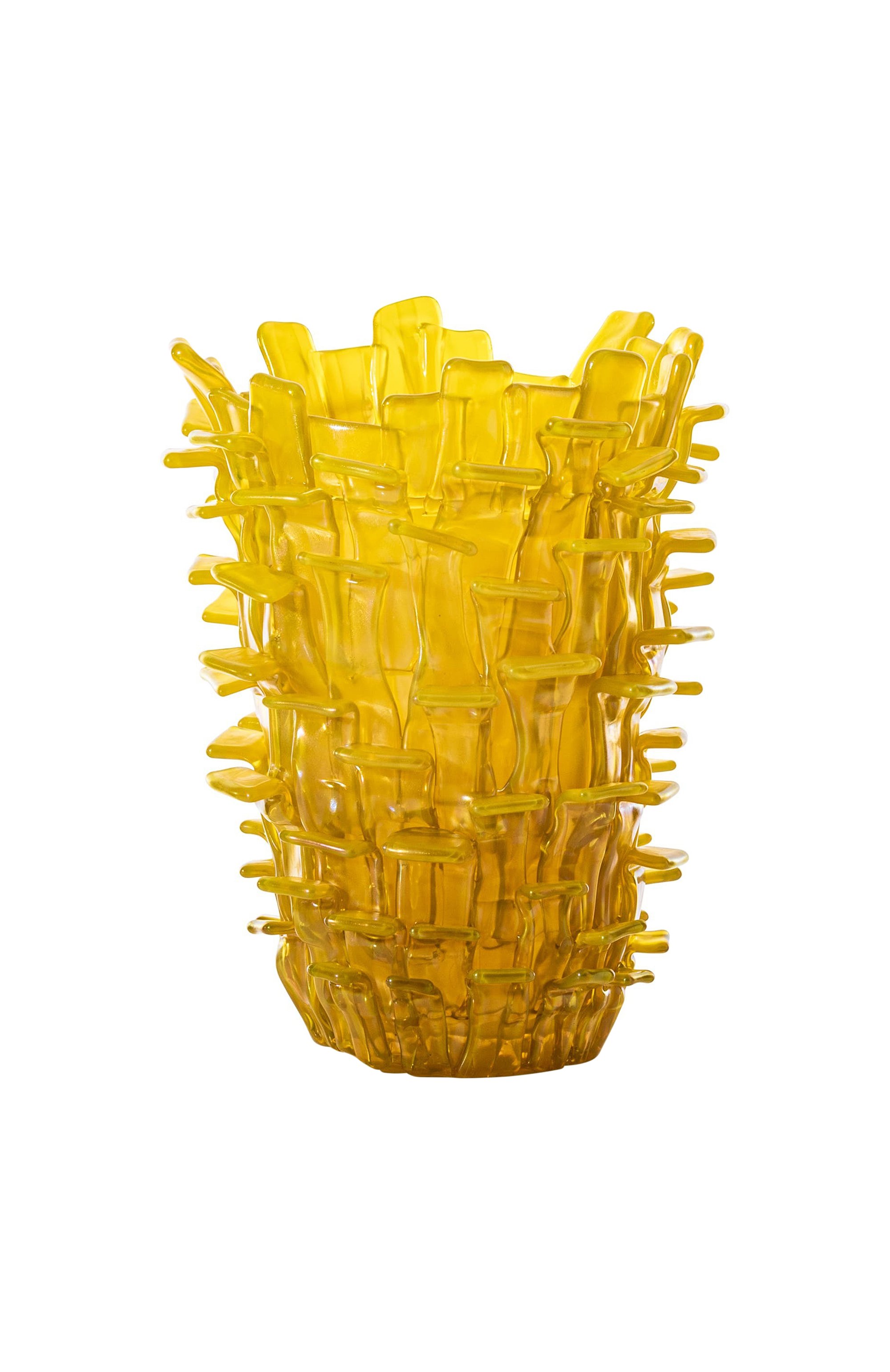 Ваза ritagli VENINI желтого цвета по цене 994500 руб., арт. LT355200000X0BL0, фото 1 Ваза ritagli VENINI, арт. LT355200000X0BL0, фото 1