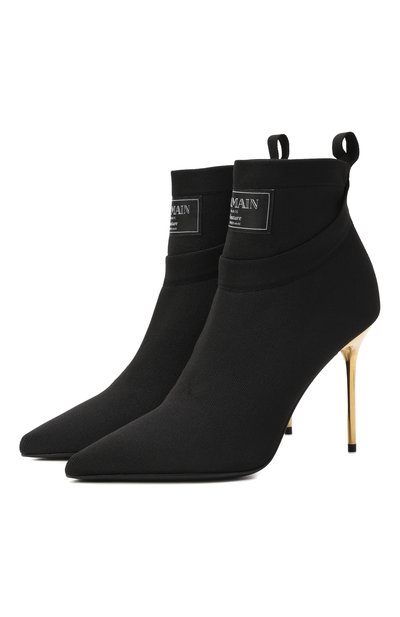Женские текстильные ботильоны crewneck BALMAIN, арт. EN1TE102/TKAB