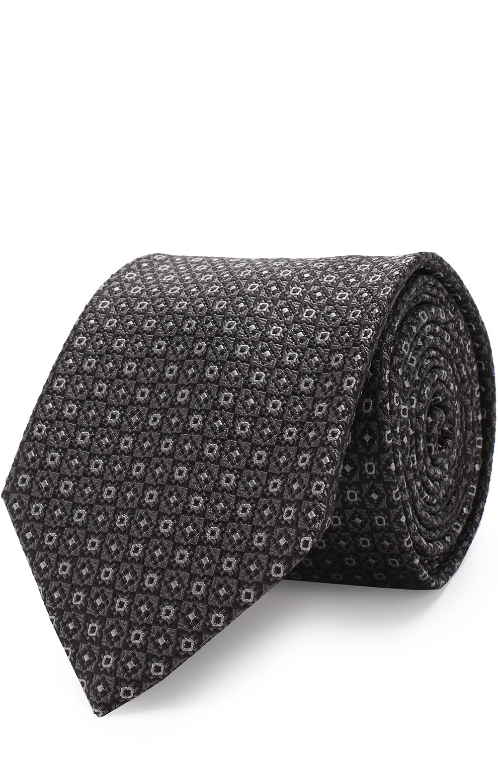 Шелковый галстук с узором BRIONI черного цвета по цене 29950 руб., арт. 061E00/07431, фото 1 Шелковый галстук с узором BRIONI, арт. 061E00/07431, фото 1