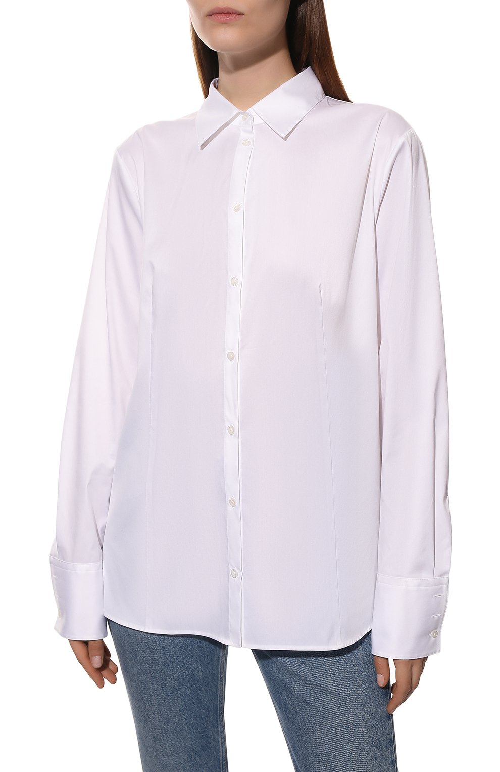 Хлопковая рубашка HUGO белого цвета по цене 14950 руб., арт. 50416895, фото 3 Хлопковая рубашка HUGO, арт. 50416895, фото 3