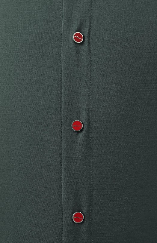 Хлопковая рубашка Kiton UMCPETEH0923414_ Зелёный  UMCPETEH0923414_ Фото 6