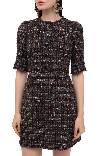 Платье DOLCE & GABBANA коричневого цвета по цене 176000 руб., арт. F6E8RT/HUMEI, фото 3 Платье DOLCE & GABBANA, арт. F6E8RT/HUMEI, фото 3