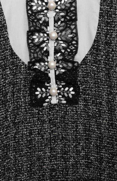 Твидовое платье DESIGNERS CAT черного цвета по цене 36350 руб., арт. 100000K01000955/4A-8A, фото 3 Твидовое платье DESIGNERS CAT, арт. 100000K01000955/4A-8A, фото 3