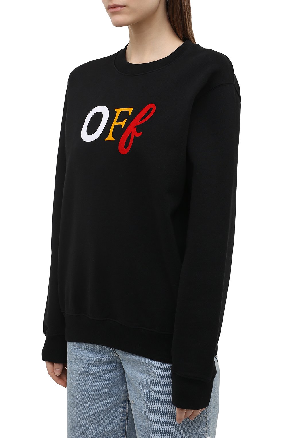 Хлопковый свитшот OFF-WHITE, арт. 0WBA055S21JER003, фото 3