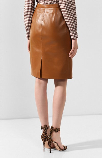 Кожаная юбка BURBERRY, арт. 4560674, фото 4