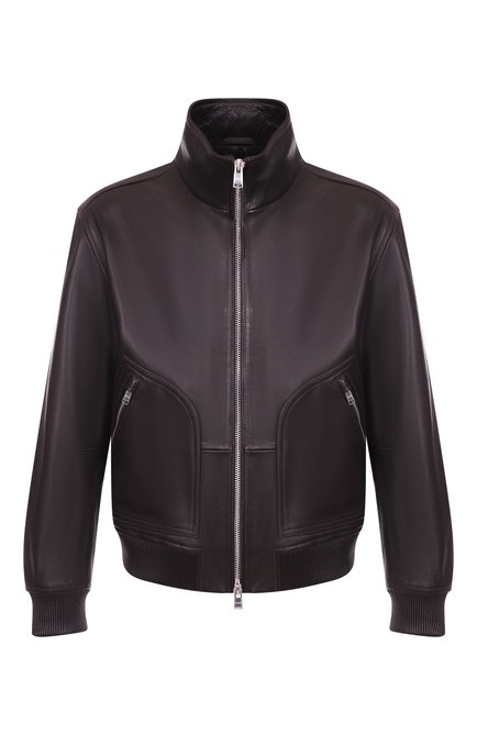 Мужской кожаный бомбер BOSS, арт. 50547589