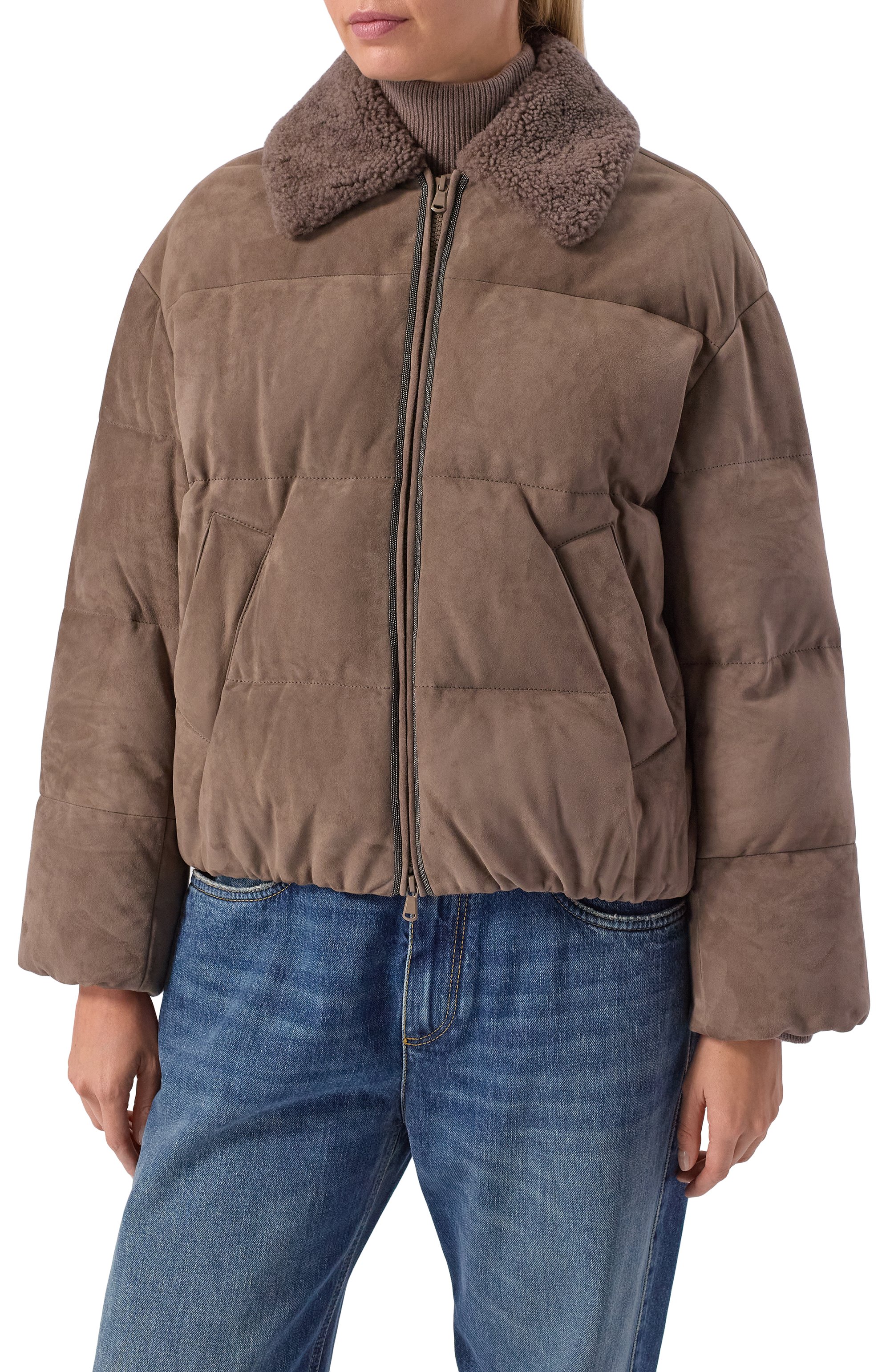 Замшевый пуховик BRUNELLO CUCINELLI, арт. MPCLF7932, фото 3