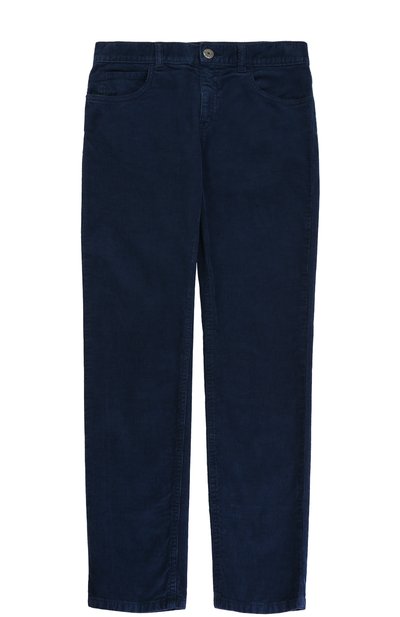 Вельветовые брюки GUCCI синего цвета по цене 25650 руб., арт. 475634/XB456, фото 1 Вельветовые брюки GUCCI, арт. 475634/XB456, фото 1