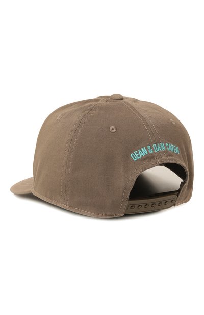 Хлопковая бейсболка DSQUARED2 бежевого цвета по цене 27900 руб., арт. BCM0637 05C05352, фото 3 Хлопковая бейсболка DSQUARED2, арт. BCM0637 05C05352, фото 3
