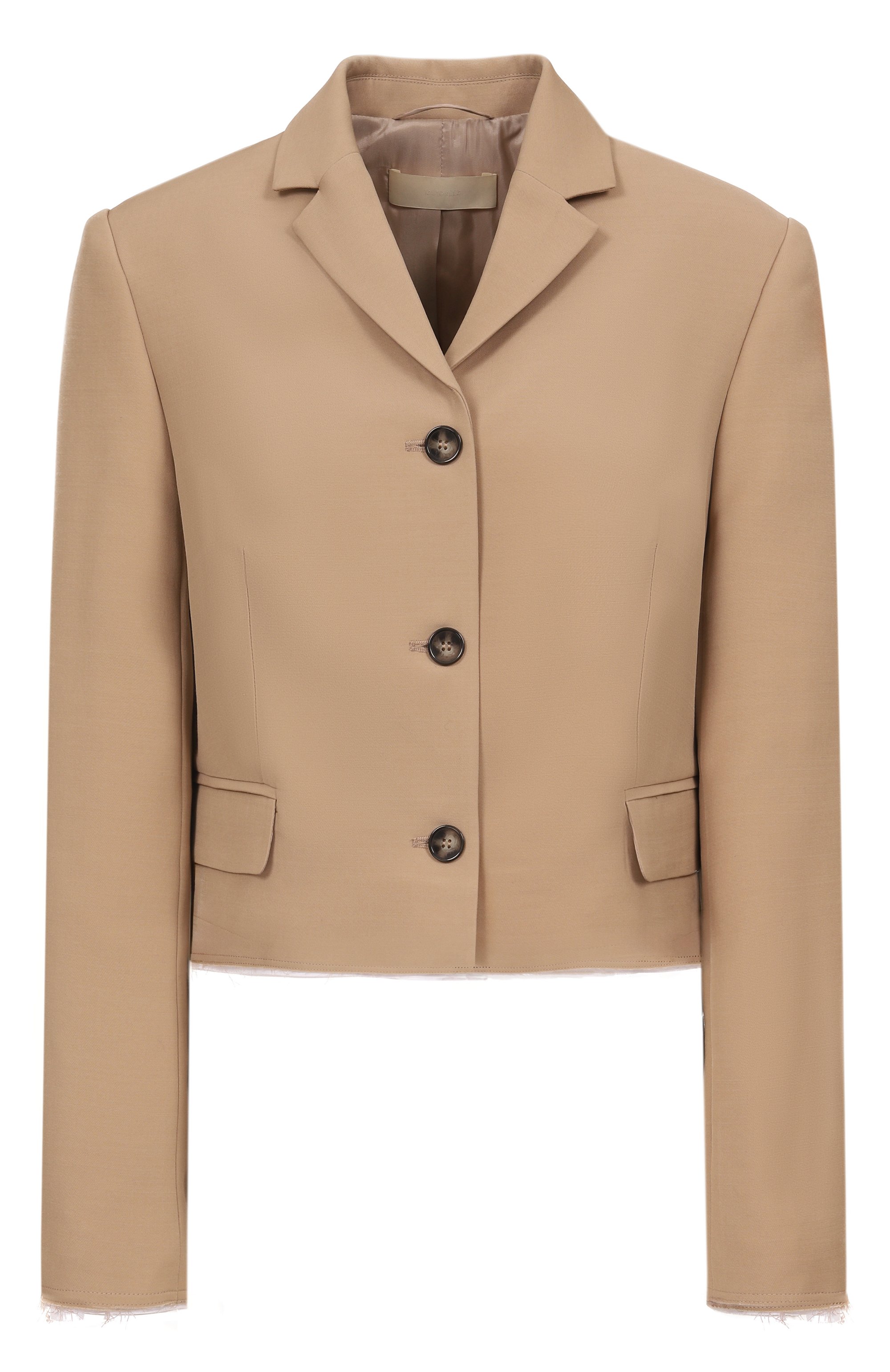 Жакет из шерсти и шелка 12 STOREEZ бежевого цвета по цене 36000 руб., арт. 132833, фото 1 Жакет из шерсти и шелка 12 STOREEZ, арт. 132833, фото 1