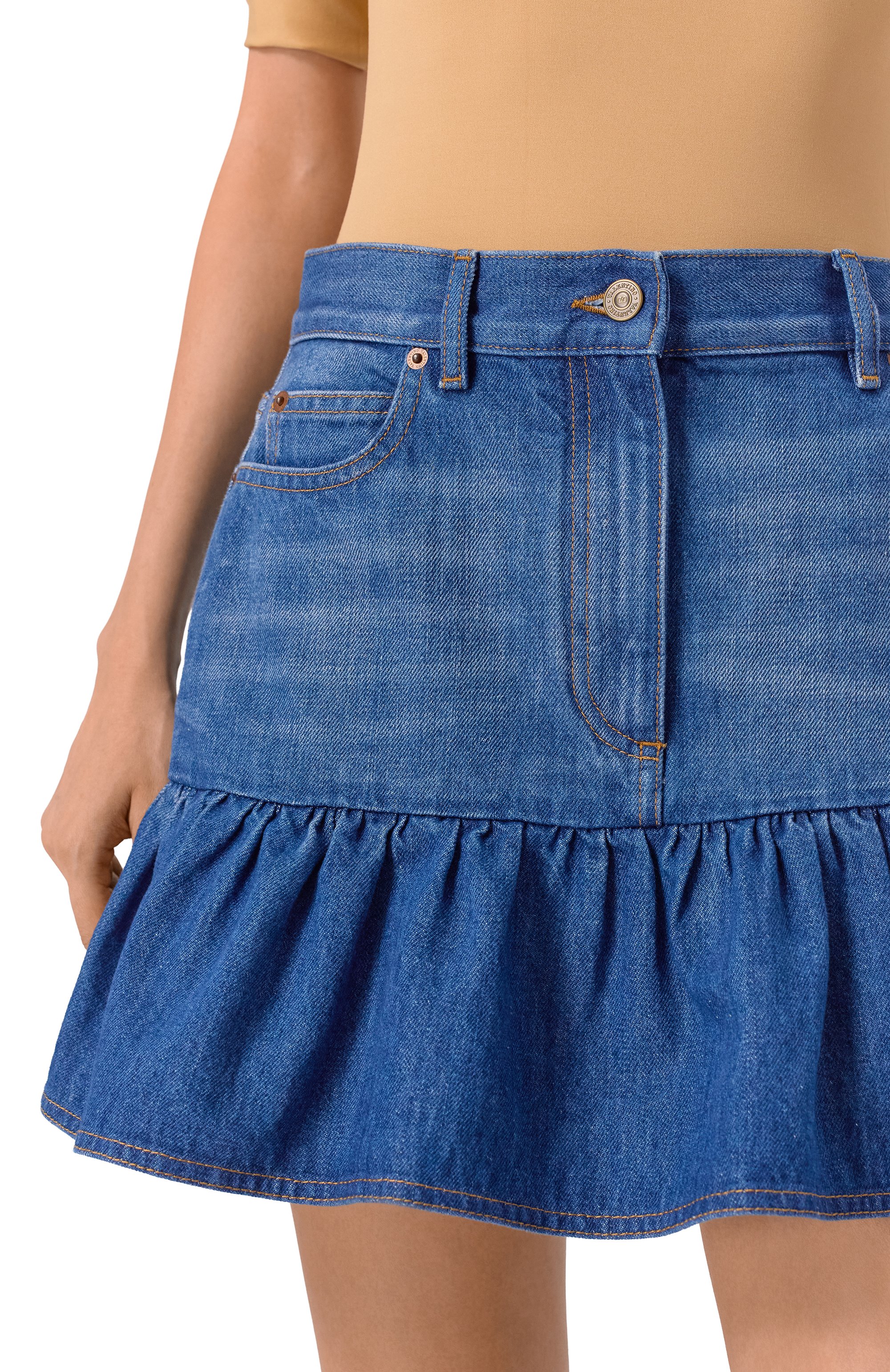 Джинсовая юбка VALENTINO, арт. 7B3DD20L/9KH, фото 5