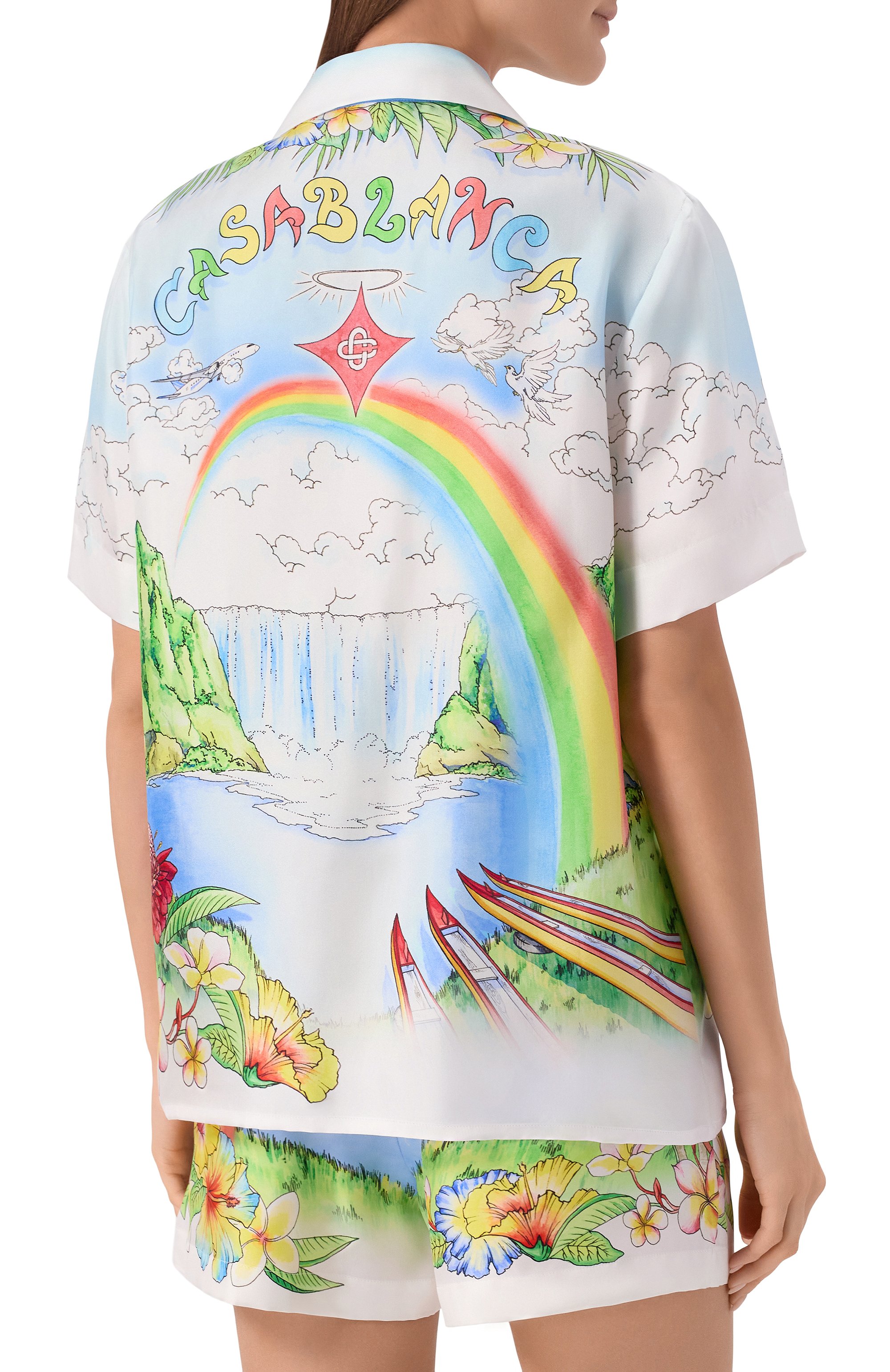 Шелковая рубашка CASABLANCA разноцветного цвета по цене 114000 руб., арт. W-SP26-SH-200-05-EX-BC, фото 4 Шелковая рубашка CASABLANCA, арт. W-SP26-SH-200-05-EX-BC, фото 4