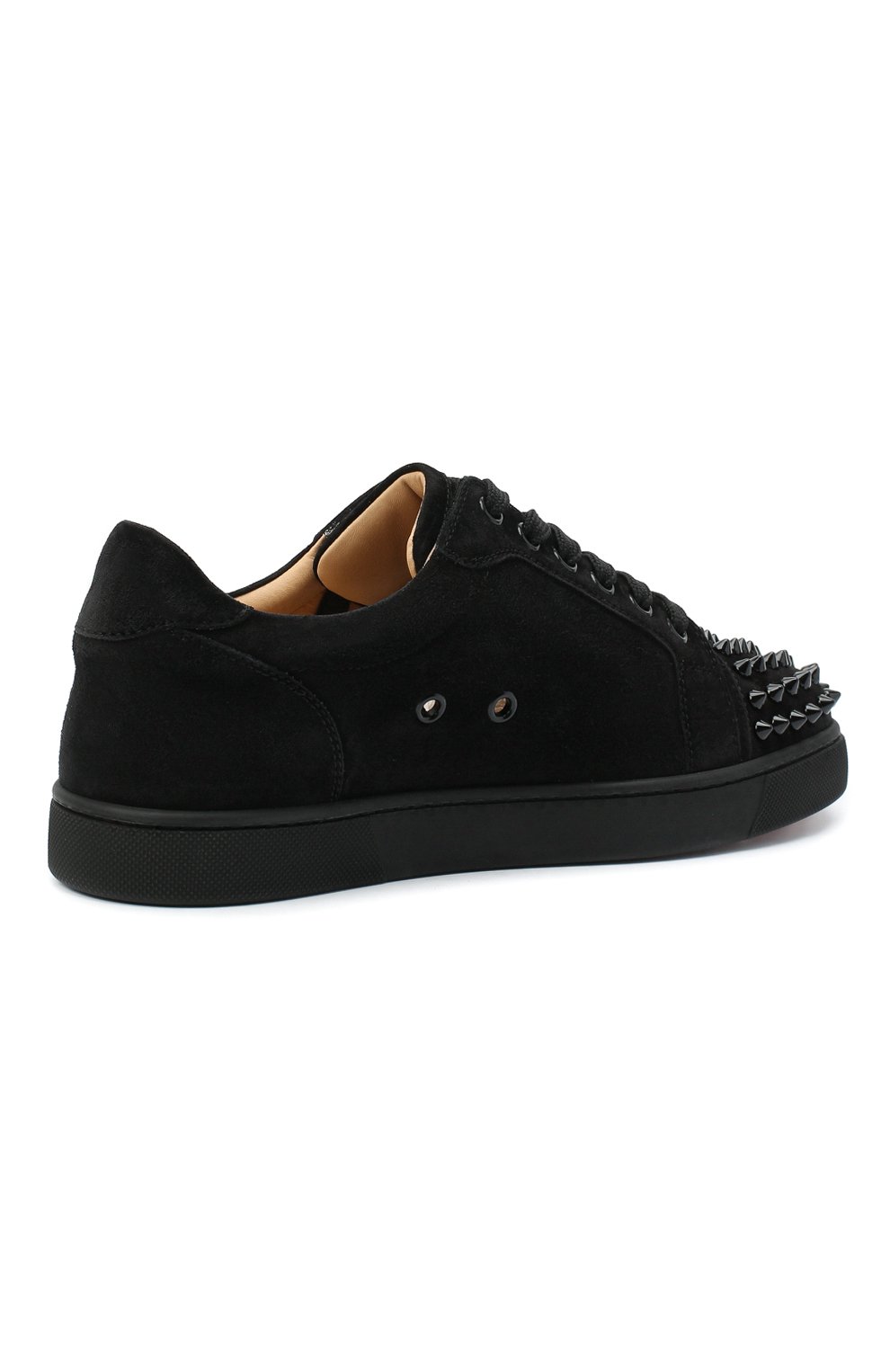 Замшевые кеды vieira spikes CHRISTIAN LOUBOUTIN, арт. vieira spikes flat veau velours, фото 4