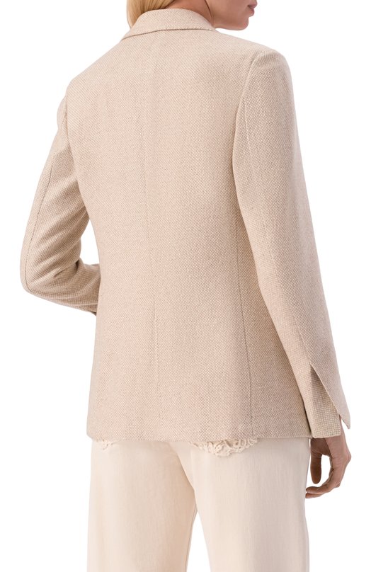 Жакет из шерсти и шелка MVST SDG200/S0733903 Бежевый  SDG200/S0733903 Фото 4