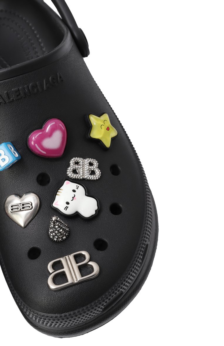 Женские резиновые сабо balenciaga x crocs BALENCIAGA черного цвета, арт. 720762/W0F0W | Фото 7 (Подошва: Платформа; Автоматизация ТО: Проставлено; Автоматизация состава: Проставлено; Материал внешний: Резина)