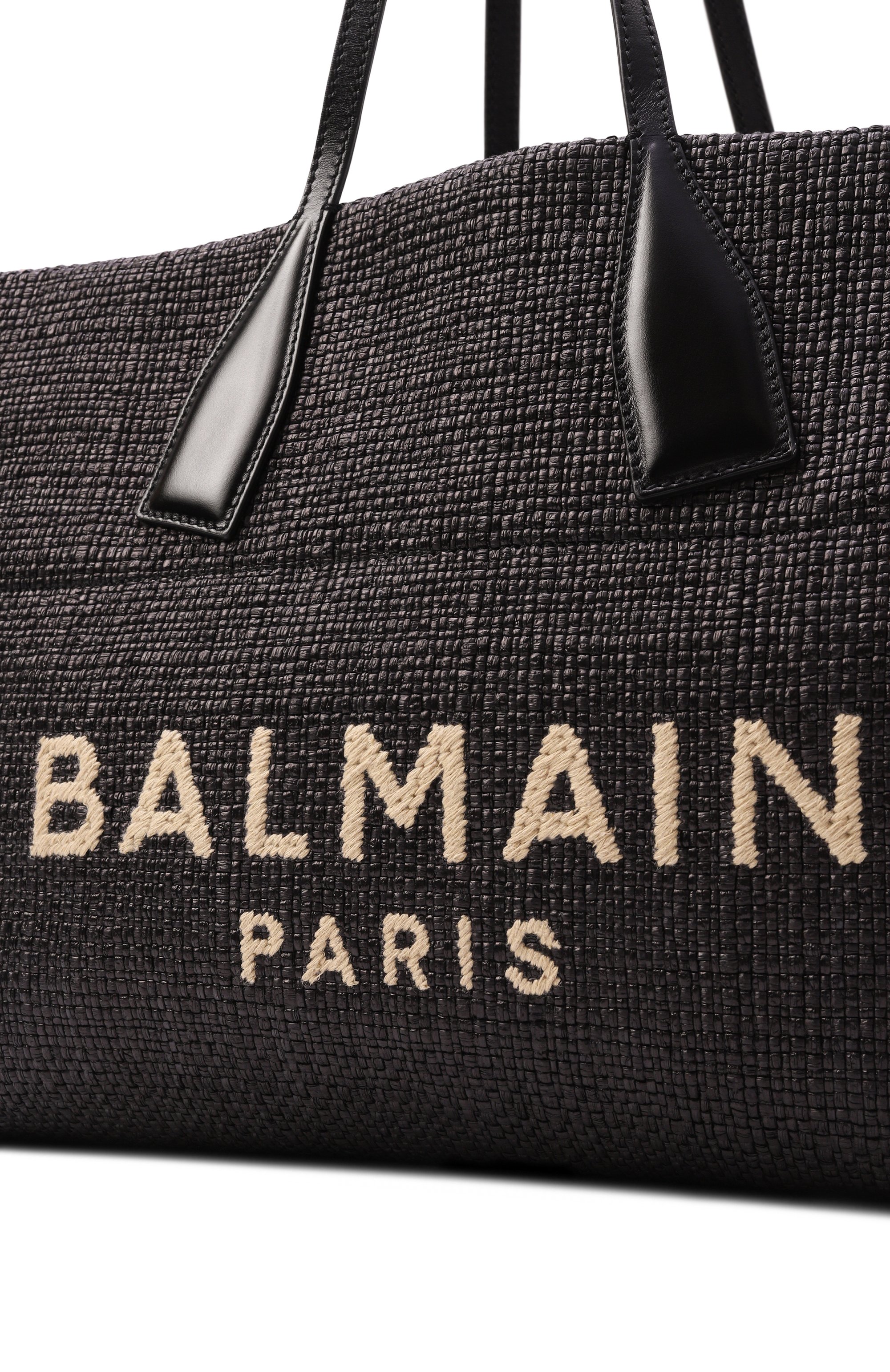 Сумка-тоут track BALMAIN черного цвета по цене 109000 руб., арт. GN1FI015/TRAA, фото 6 Сумка-тоут track BALMAIN, арт. GN1FI015/TRAA, фото 6