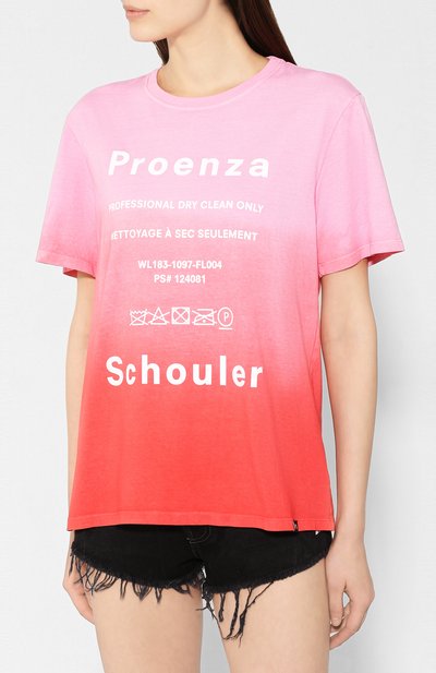Хлопковая футболка PROENZA SCHOULER, арт. WL1934098-JCT110, фото 3