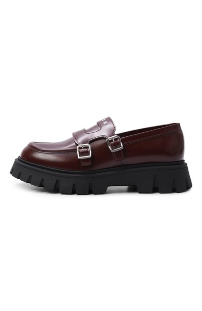 Кожаные лоферы MARNI бордового цвета по цене 28450 руб., арт. 83826/VAR2, фото 2 Кожаные лоферы MARNI, арт. 83826/VAR2, фото 2