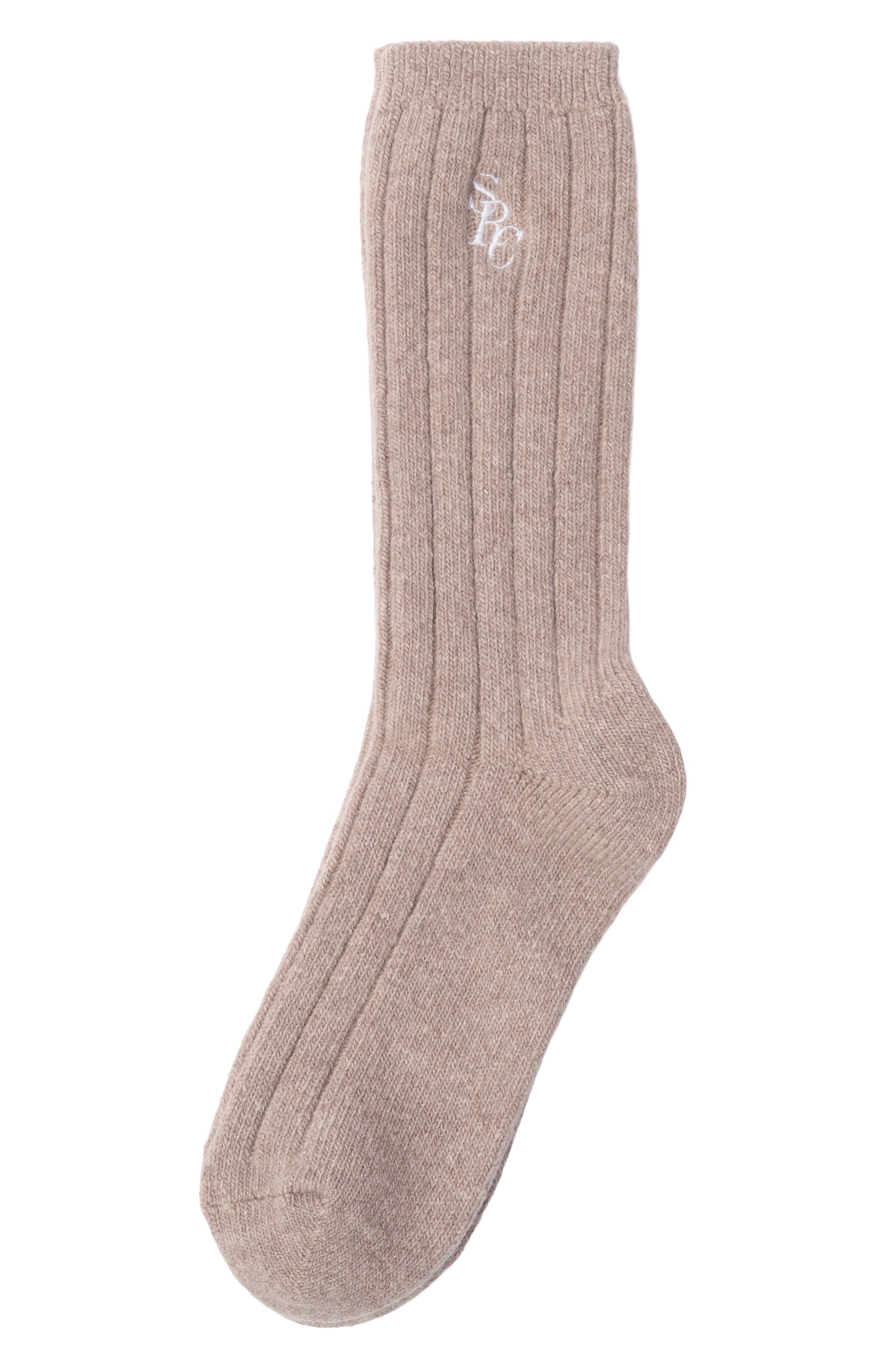 Носки из шерсти и кашемира SPORTY AND RICH бежевого цвета по цене 8580 руб., арт. AC07866302BE24, фото 1 Носки из шерсти и кашемира SPORTY AND RICH, арт. AC07866302BE24, фото 1