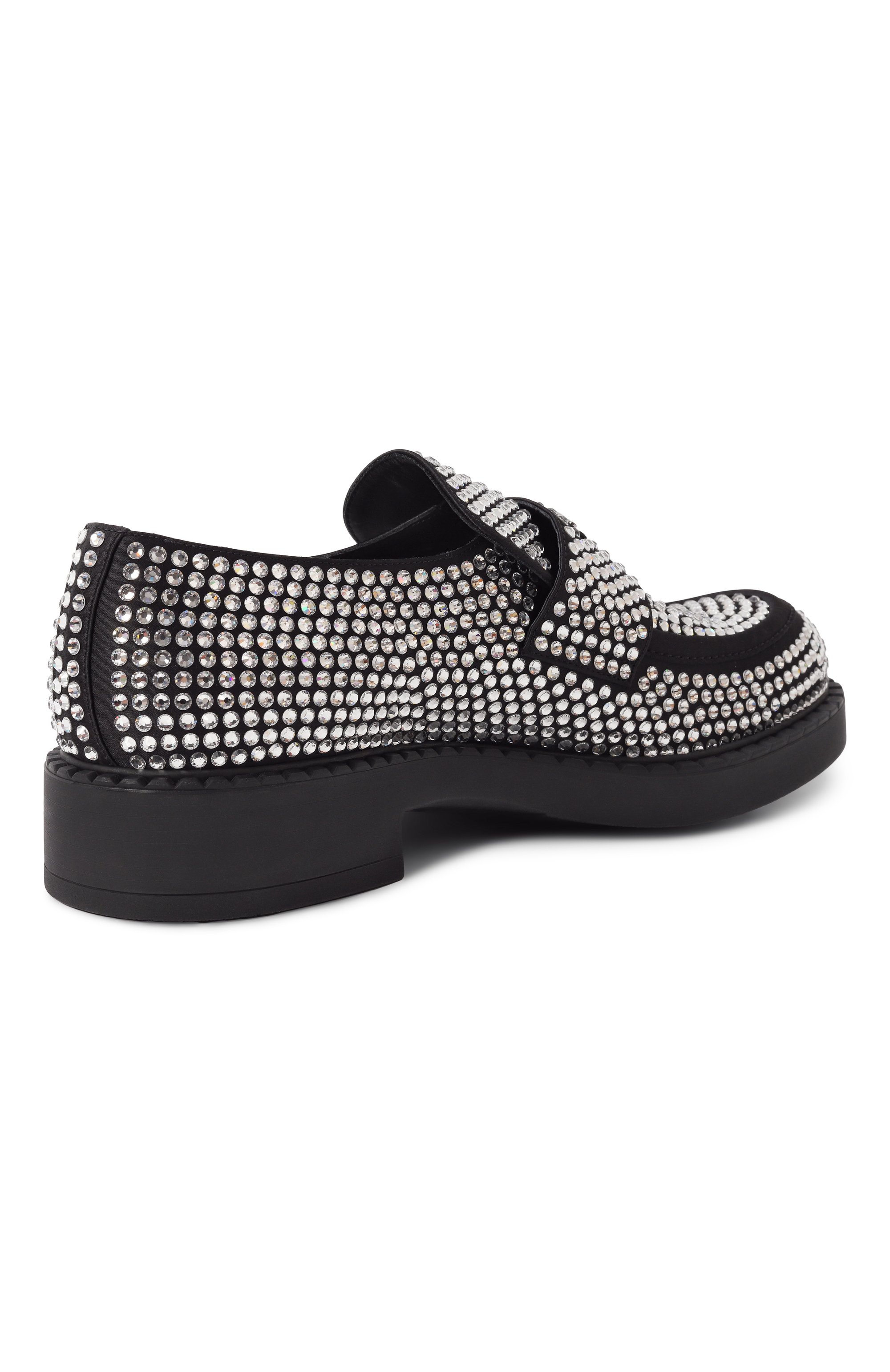 Текстильные лоферы chocolate PRADA, арт. 2DE135-2AWL-F0Z2D, фото 5