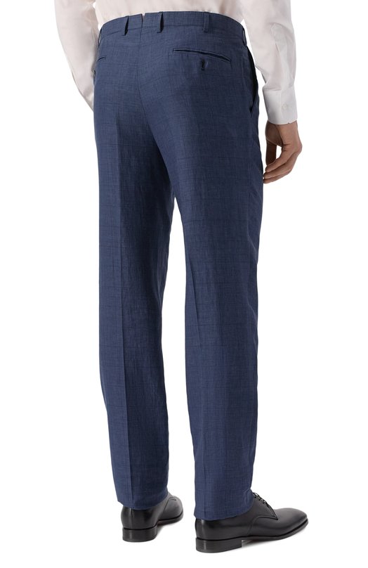 Костюм из смеси шерсти и льна с шелком Brioni RA0J0L/P7AN7/BRUNIC0/2 Синий  RA0J0L/P7AN7/BRUNIC0/2 Фото 7