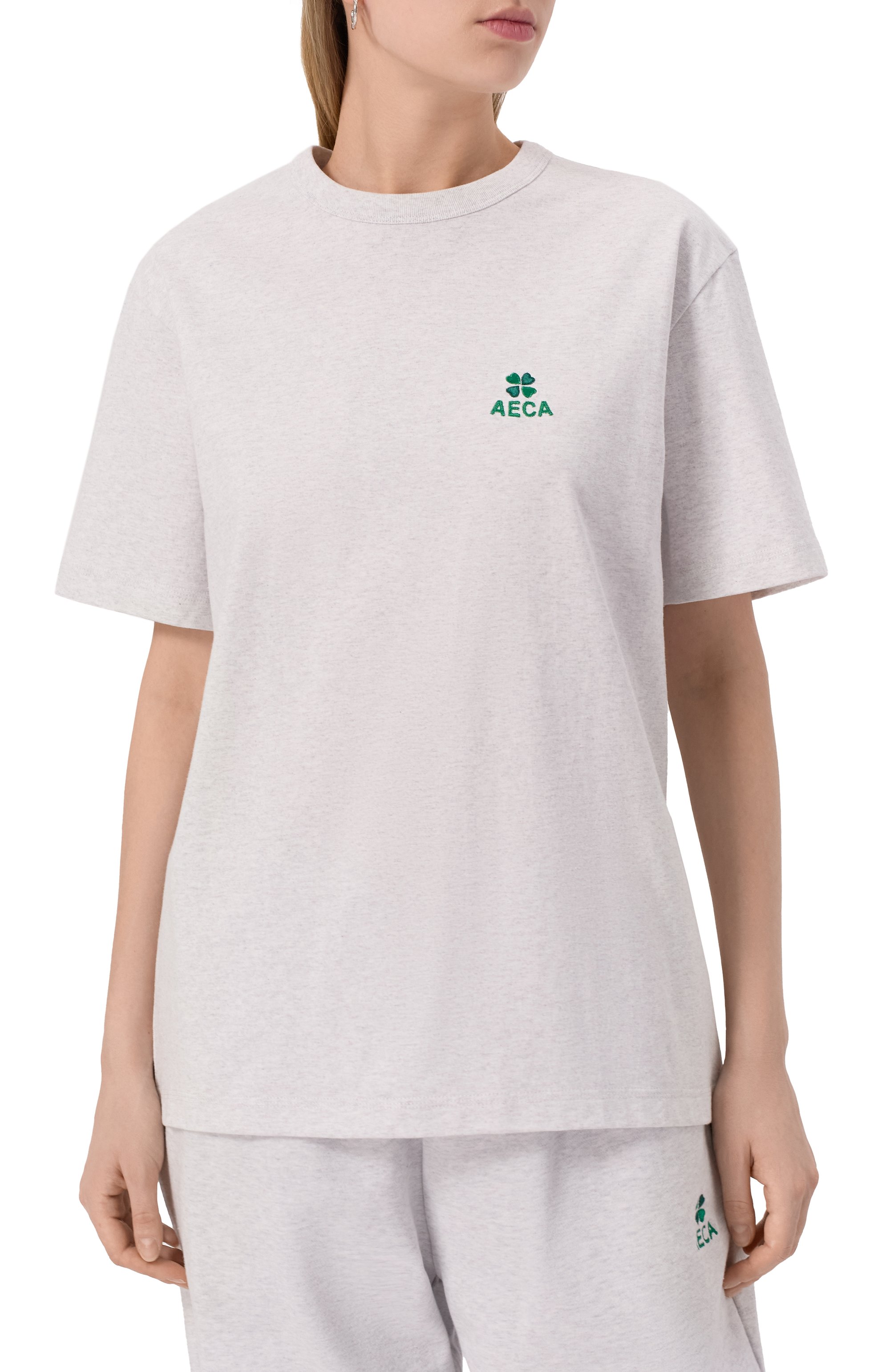 Хлопковая футболка AECA WHITE, арт. AWCMSSBDTTSST010C0.LIGHT GREY (S), фото 3