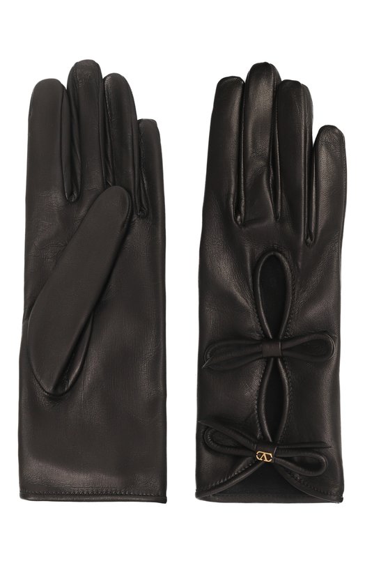 Кожаные перчатки Valentino 7W0GDA42/CZV Чёрный  7W0GDA42/CZV Фото 2