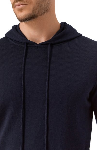 Шерстяное худи GRAN SASSO темно-синего цвета по цене 38300 руб., арт. 57122/14801, фото 5 Шерстяное худи GRAN SASSO, арт. 57122/14801, фото 5