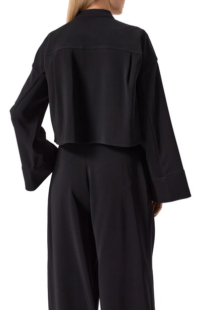 Блузка из вискозы CO черного цвета по цене 65900 руб., арт. 1461MBND-ESSN, фото 4 Блузка из вискозы CO, арт. 1461MBND-ESSN, фото 4