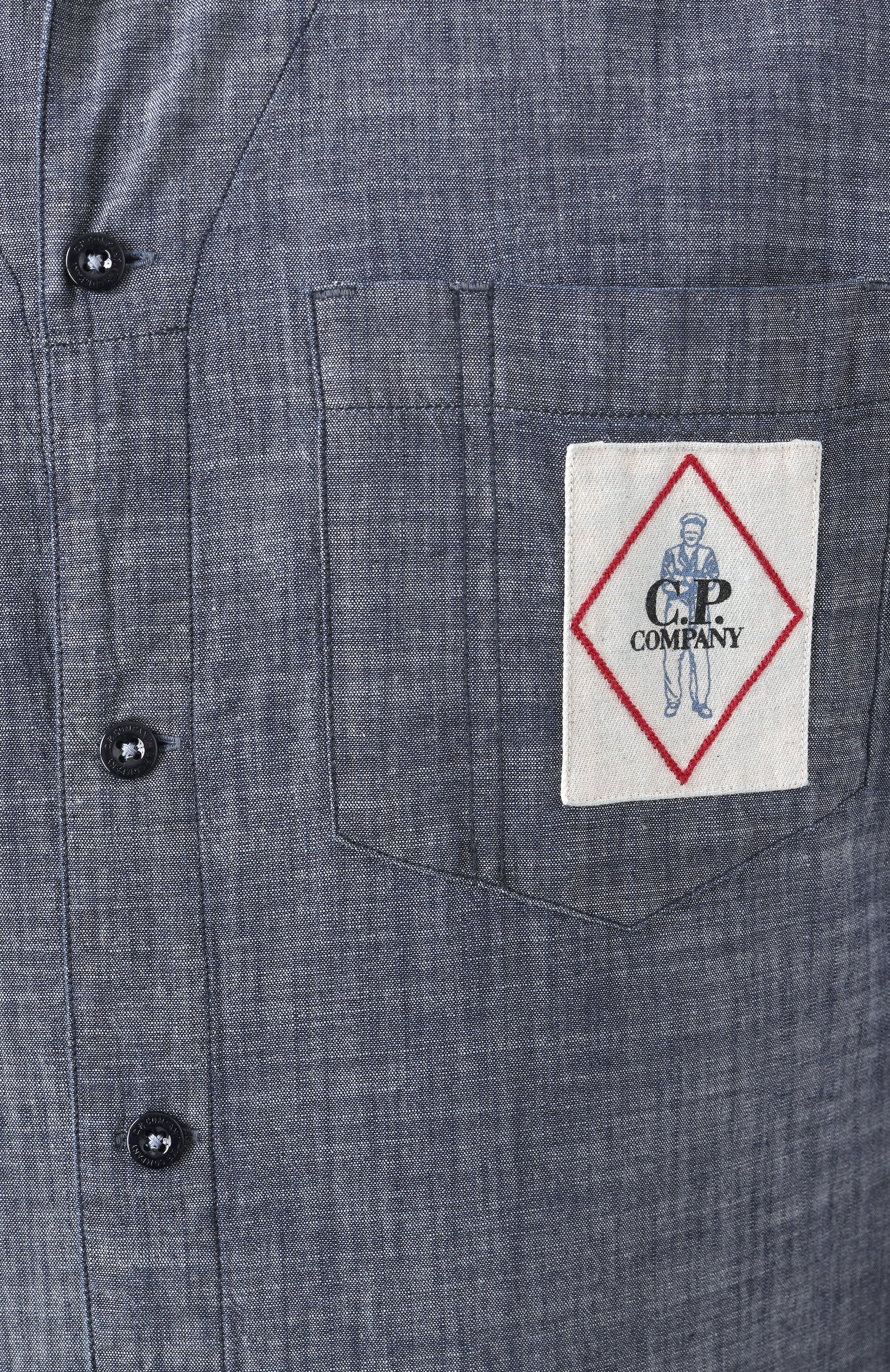 Хлопковая рубашка C.P. COMPANY, арт. 18CMSH152A110065W, фото 6