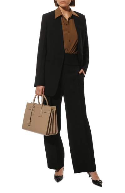 Сумка sac de jour small SAINT LAURENT светло-бежевого цвета по цене 454500 руб., арт. 378299/02G9W, фото 3 Сумка sac de jour small SAINT LAURENT, арт. 378299/02G9W, фото 3