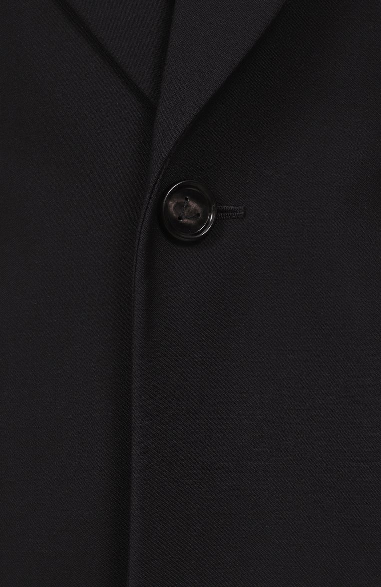 Женский шерстяной жакет BOTTEGA VENETA черного цвета, арт. 820067/V0B30 | Фото 6 (Автоматизация состава: Проставлено; Материал внешний: Шерсть; Автоматизация ТО: Проставлено; Рукава: Длинные; Длина (для топов): Стандартные; Кросс-КТ: костюм; Женское Кросс-КТ: Жакет-одежда; 1-2-бортные: Однобортные; Стили: Классический)