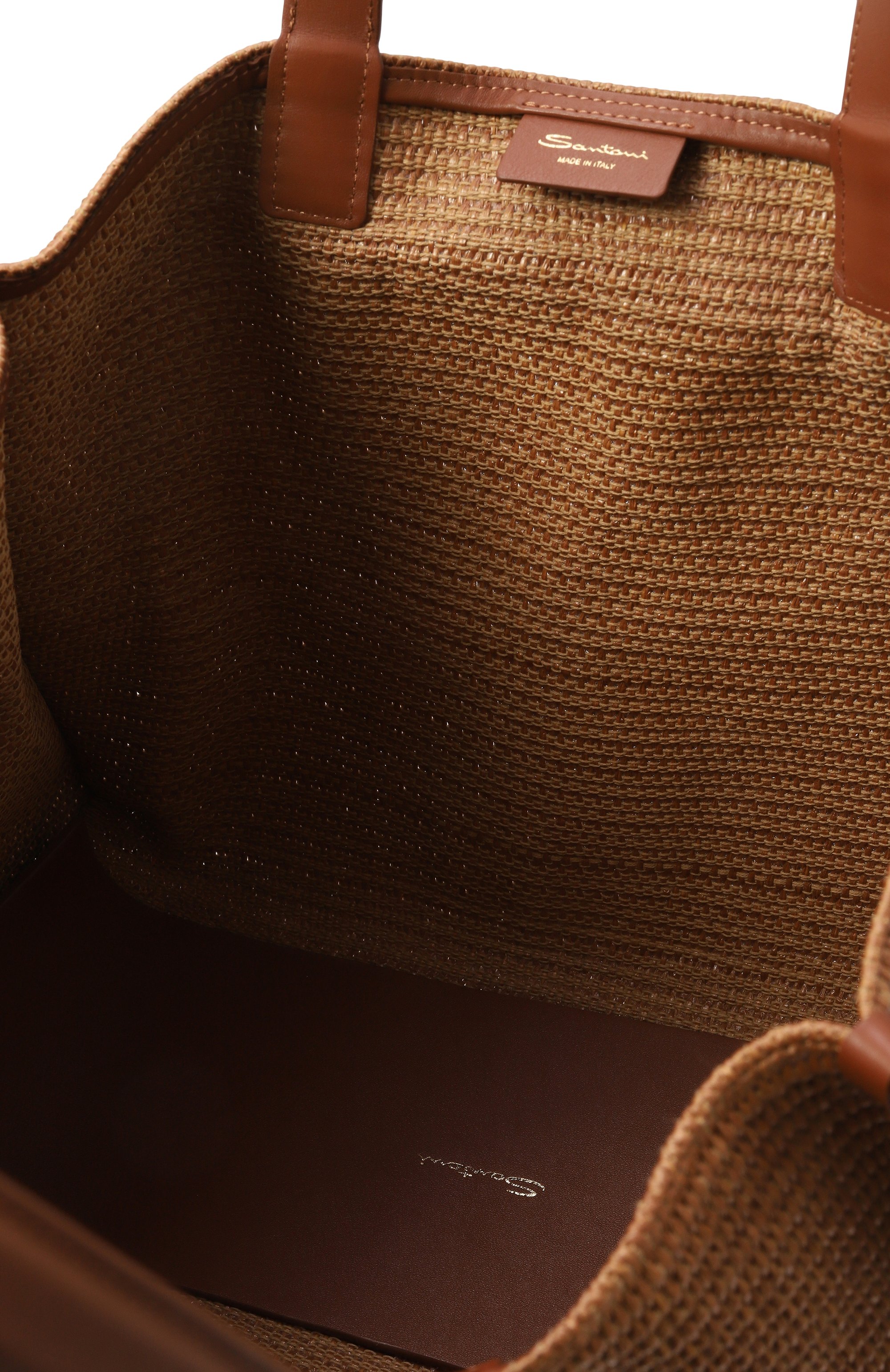 Сумка-тоут SANTONI бежевого цвета по цене 104000 руб., арт. DIBBA2447BA-HTR7Z43, фото 5 Сумка-тоут SANTONI, арт. DIBBA2447BA-HTR7Z43, фото 5