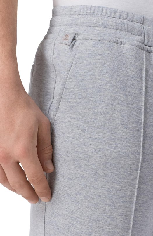 Брюки из хлопка и шелка Capobianco 20M708.DS00._001 Серый  20M708.DS00._001 Фото 5