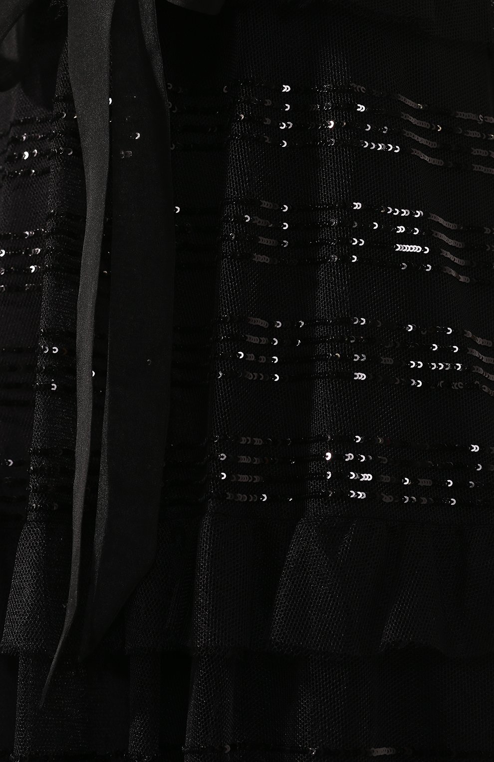 Платье с оборками REDVALENTINO черного цвета по цене 89400 руб., арт. RR3VA00H/CYB, фото 5 Платье с оборками REDVALENTINO, арт. RR3VA00H/CYB, фото 5